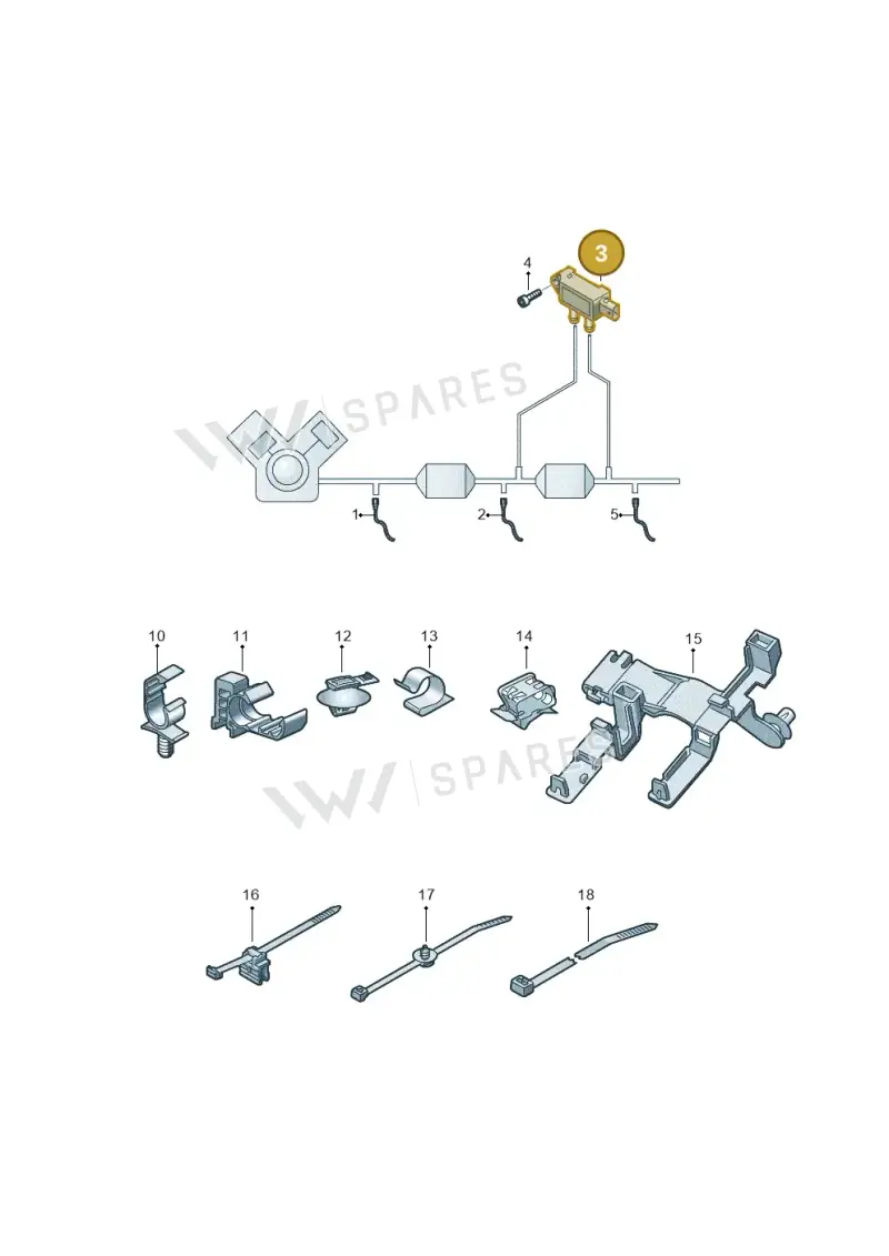 058906051A — Audi Q5 (2016-2020) diagram 896906003, position 3
