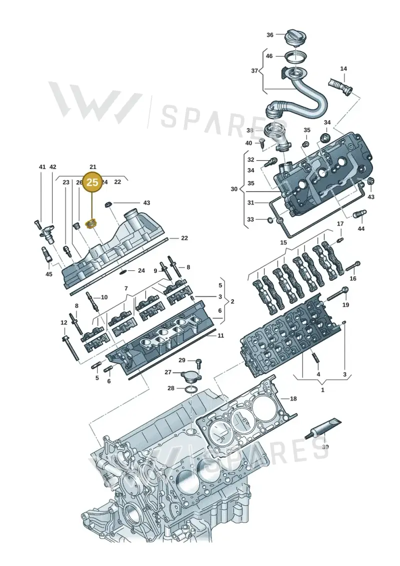 059103085N — Volkswagen Touareg (2017-2023) diagram 439103062, position 25