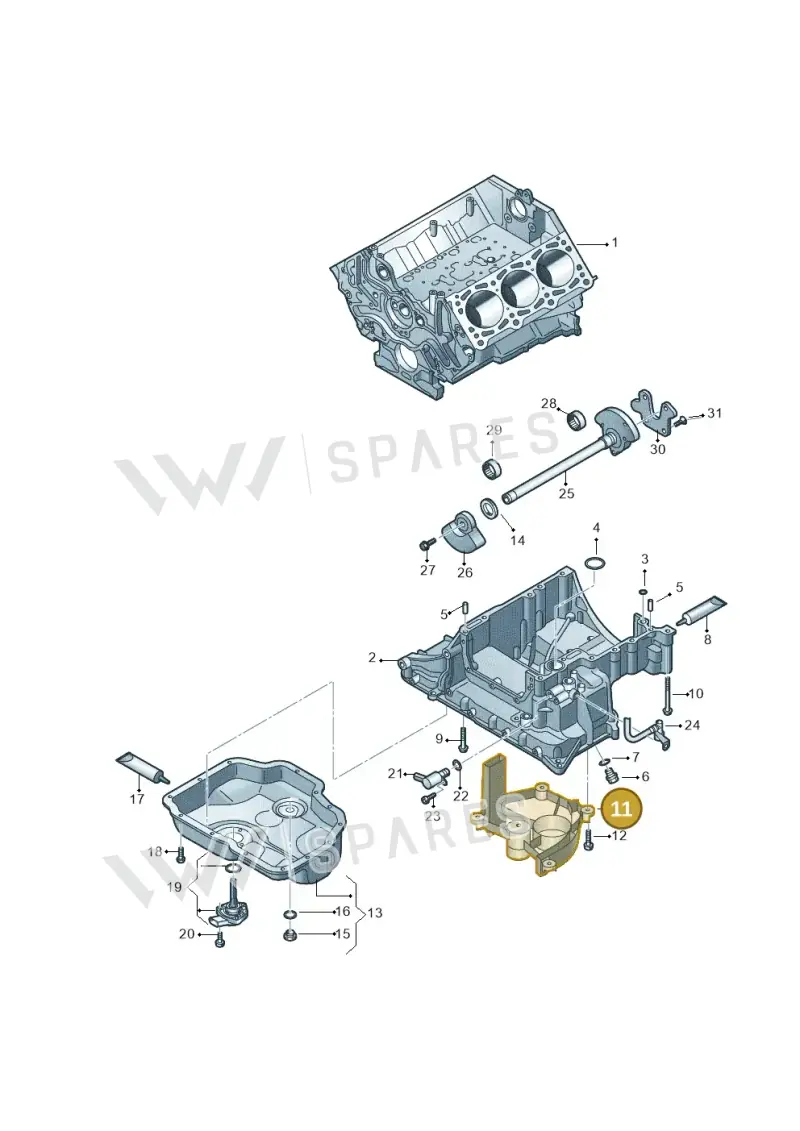 059103138BL — Volkswagen Amarok twin cab (2022-) diagram 693103280, position 11
