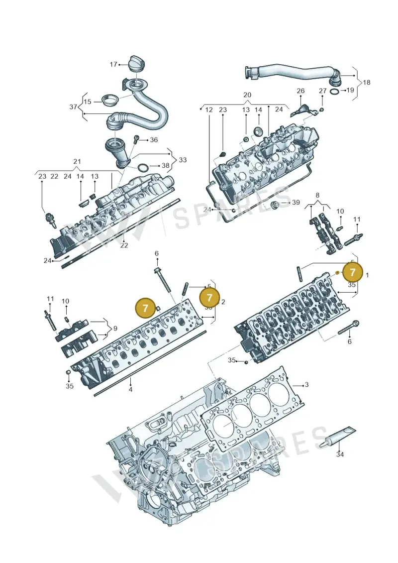 059103139A — Volkswagen Touareg (2017-2023) diagram 439103070, position 7