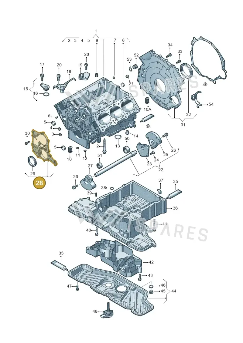 059103150AJ — Volkswagen Phaeton 4motion (2010-2016) diagram 258103050, position 28