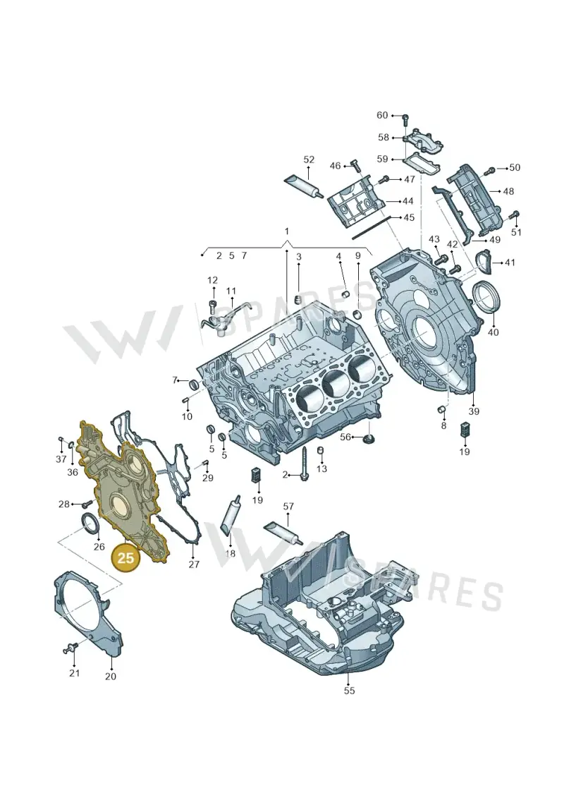 059103153CT — Volkswagen Touareg (2017-2023) diagram 439103020, position 25