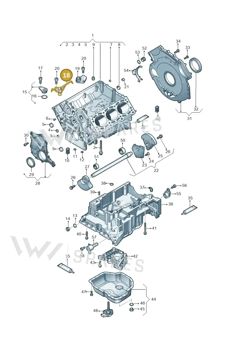 059103158S — Volkswagen Touareg (2010-2012) diagram 616103250, position 18