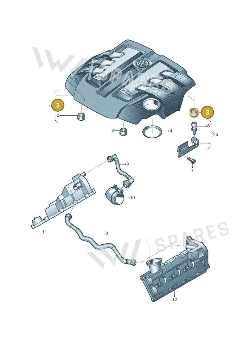 059103226A — Volkswagen Touareg BlueMotion (2014-2018) diagram 693103920, position 3