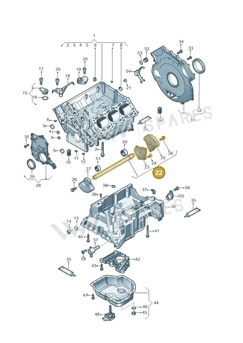 059103273AD — Volkswagen Touareg (2010-2012) diagram 616103250, position 22