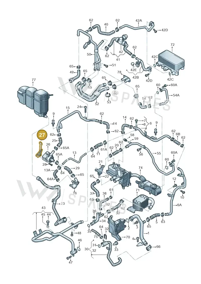 059103392AC — Volkswagen Touareg (2012-2014) diagram 693121560, position 27