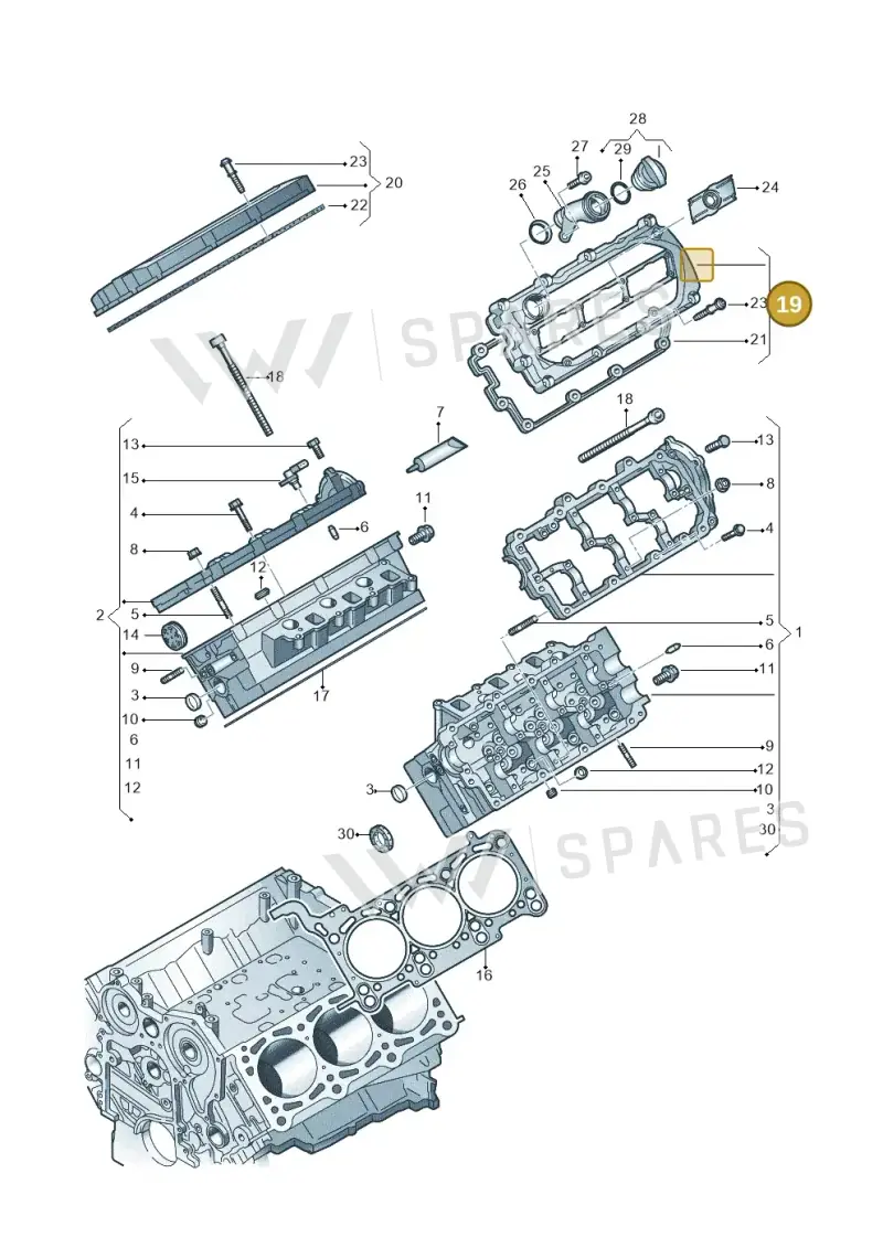 059103469AH — Volkswagen Phaeton 4motion (2010-2016) diagram 258103350, position 19