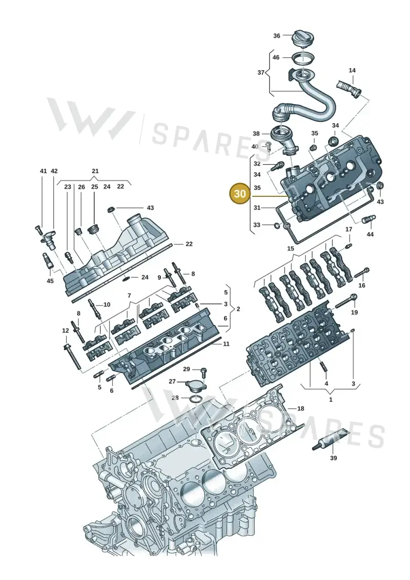 059103469DL — Volkswagen Touareg (2017-2023) diagram 439103062, position 30