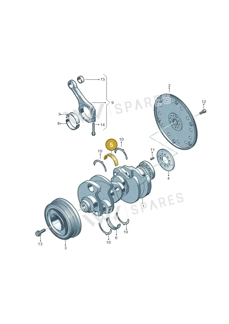 059105561AMGLB — Volkswagen Touareg (2017-2023) diagram 894105700, position 5