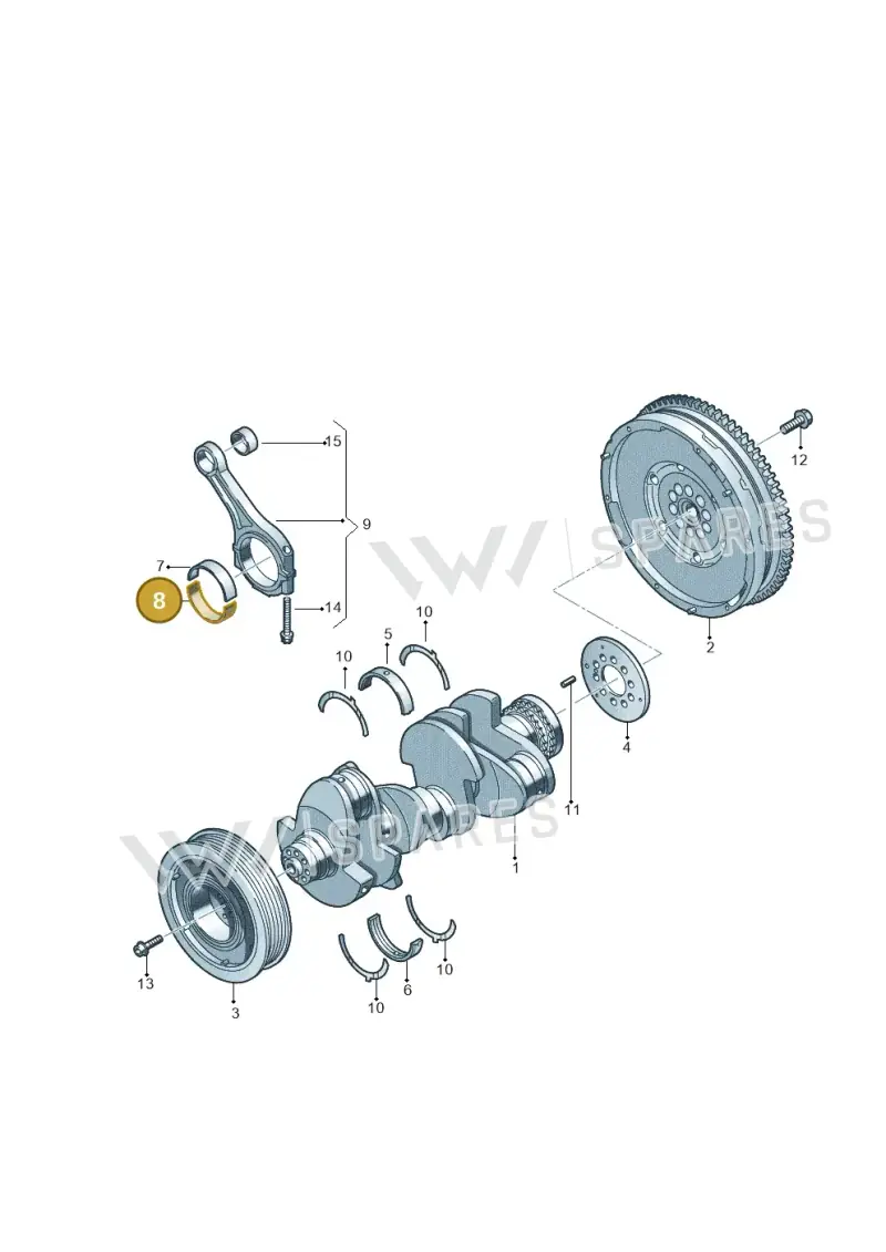 059105701DCGLB — Volkswagen Amarok twin cab (2016-2022) diagram 894105650, position 8