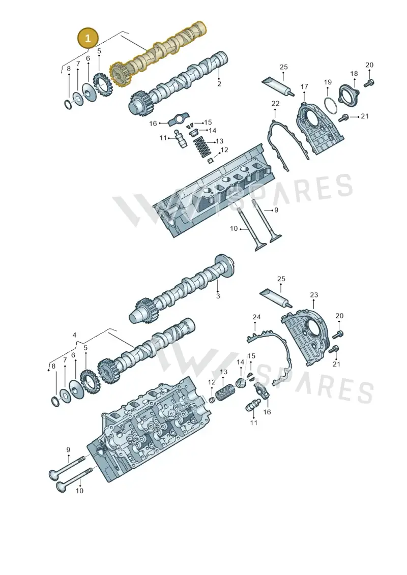 059109009BK — Volkswagen Phaeton 4motion (2010-2016) diagram 258109430, position 1