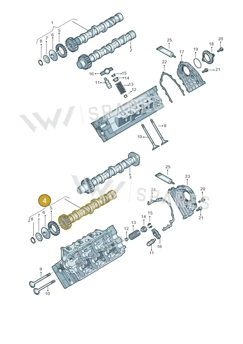 059109009BL — Volkswagen Phaeton 4motion (2010-2016) diagram 258109430, position 4