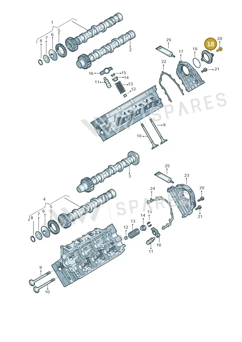 059109153F — Volkswagen Phaeton 4motion (2010-2016) diagram 258109430, position 18