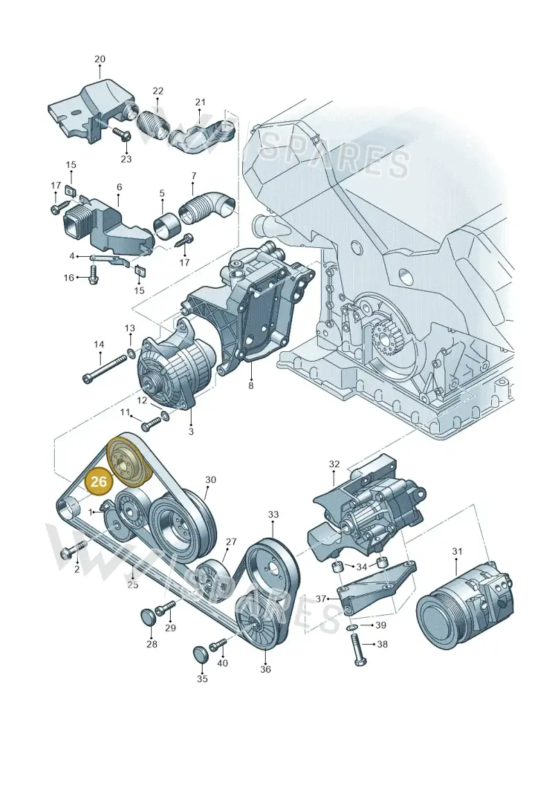 059109244B — Volkswagen Phaeton 4motion (2010-2016) diagram 255903800, position 26