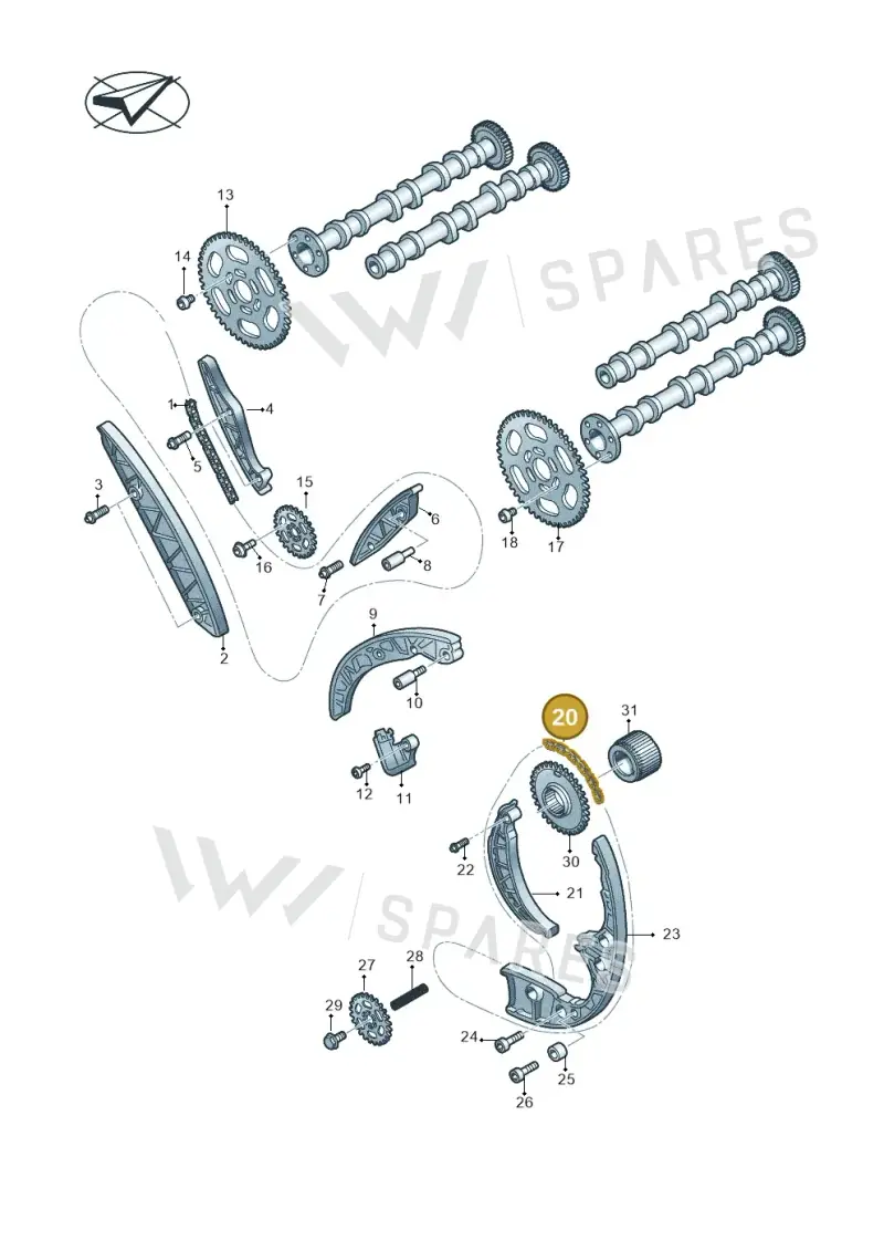 059109252 — Volkswagen Touareg BlueMotion (2014-2018) diagram 693109770, position 20