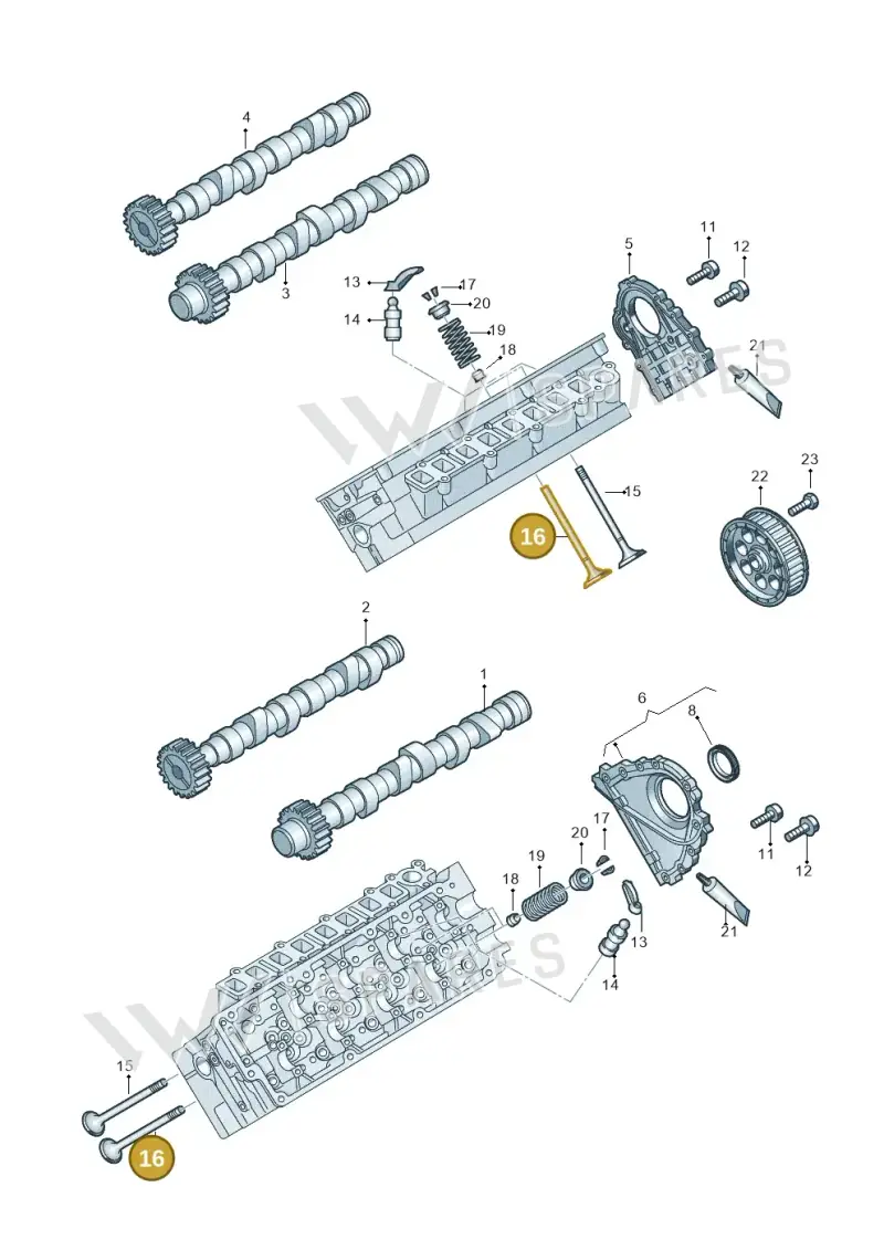059109611Q — Volkswagen Touareg BlueMotion (2014-2018) diagram 787109500, position 16