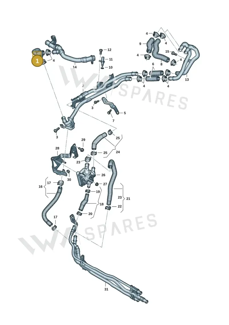 059121058N — Volkswagen Touareg (2017-2023) diagram 439121385, position 1