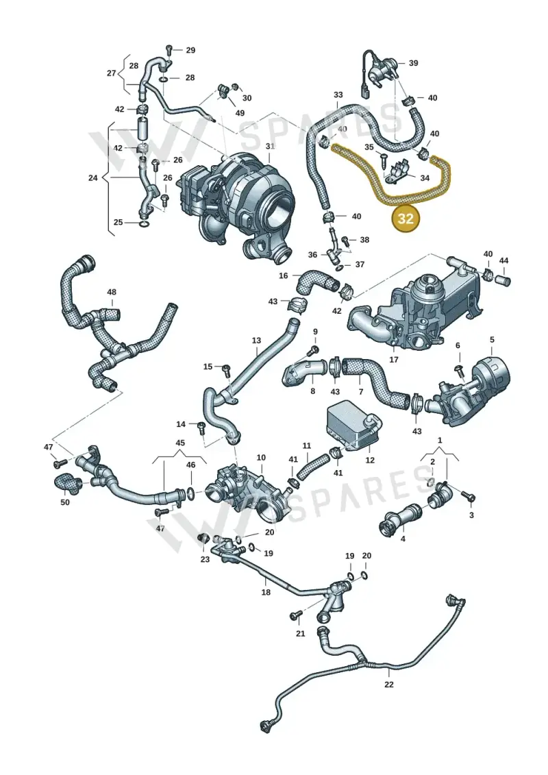 059121061AE — Volkswagen Touareg (2017-2023) diagram 439121375, position 32
