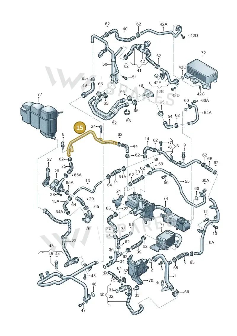 059121064E — Volkswagen Touareg (2012-2014) diagram 693121560, position 15