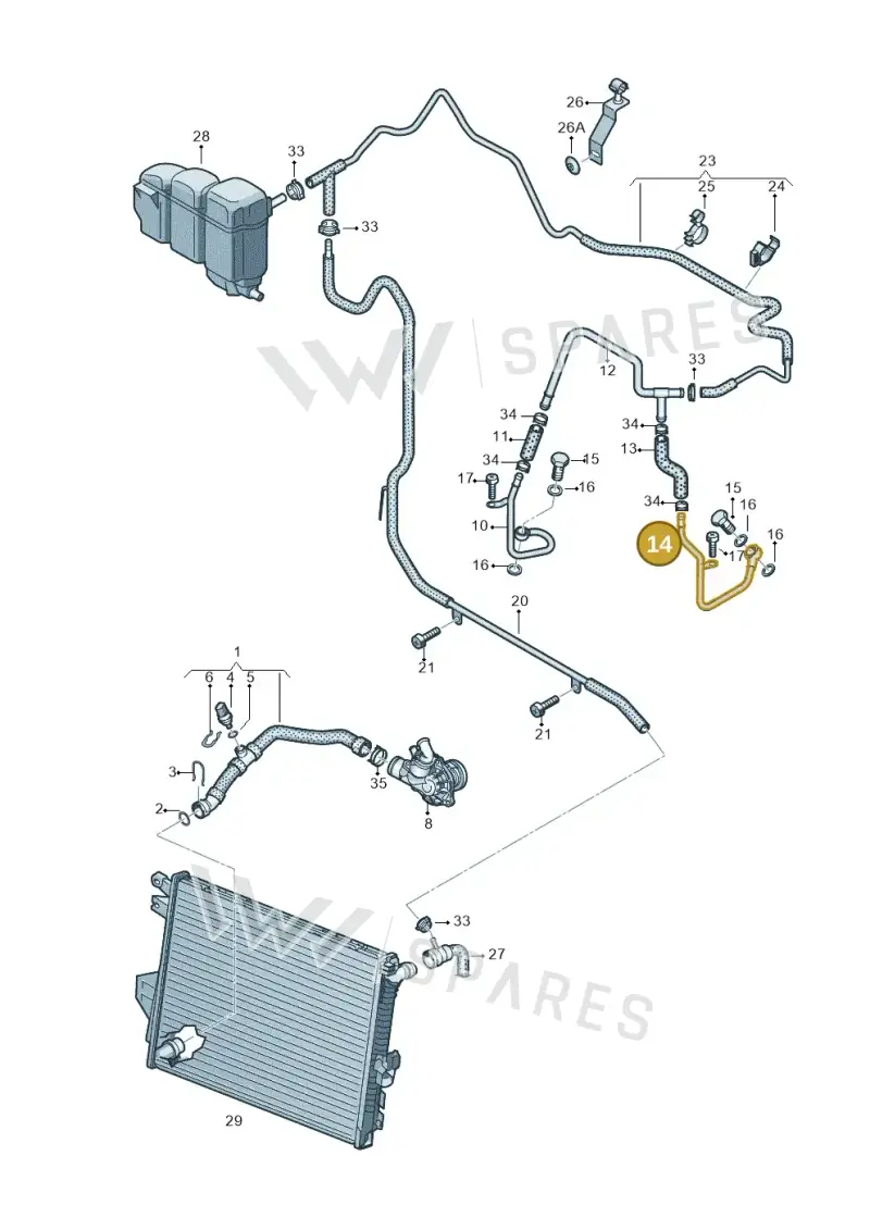 059121399E — Volkswagen Touareg (2012-2014) diagram 693121550, position 14