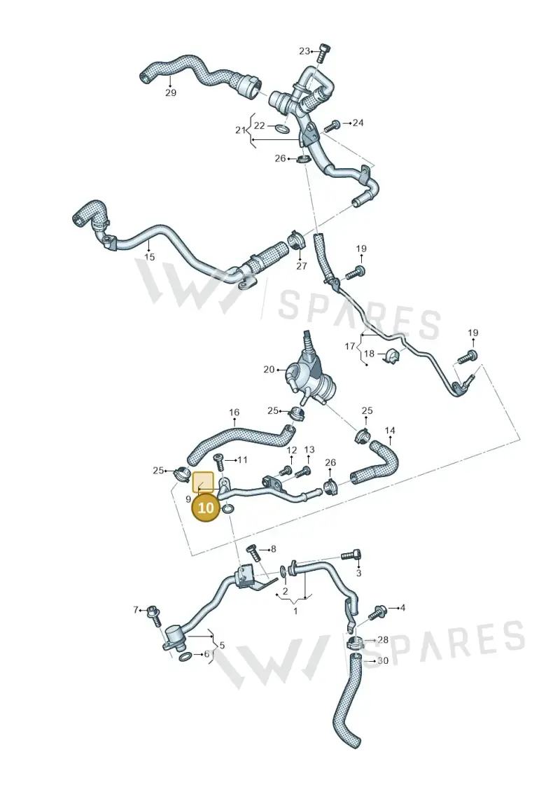 059121437E — Volkswagen Touareg (2017-2023) diagram 439121460, position 10