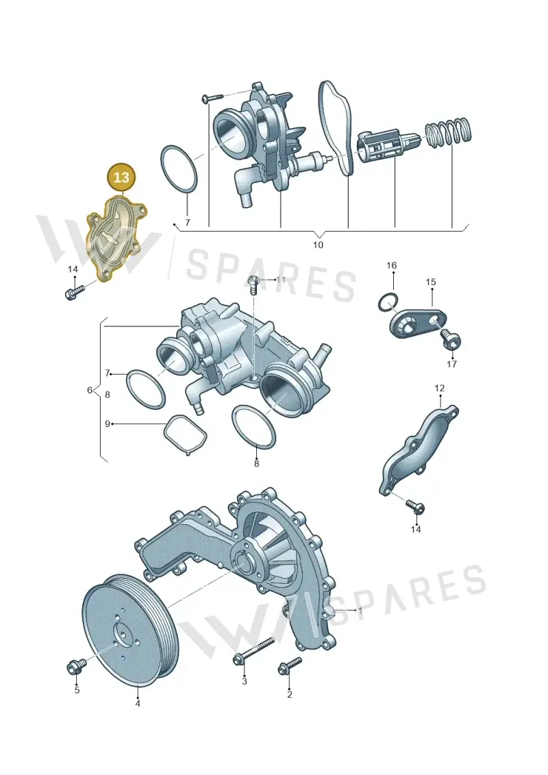 059121484D — Volkswagen Touareg (2017-2023) diagram 897121050, position 13