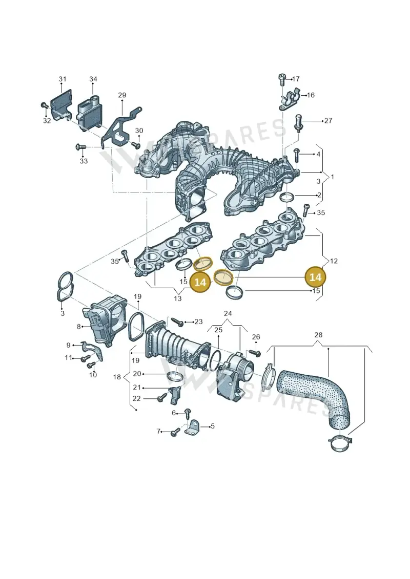 059129796J — Volkswagen Touareg (2017-2023) diagram 838129650, position 14