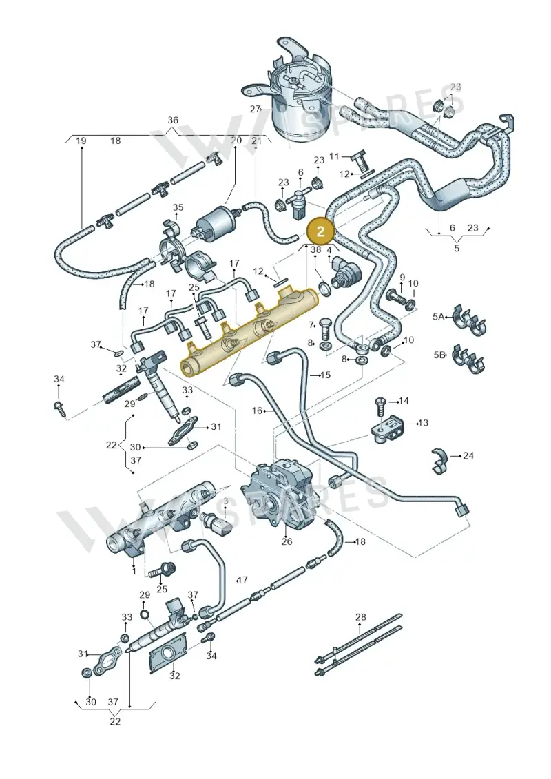 059130090S — Volkswagen Touareg (2005-2006) diagram 291130700, position 2