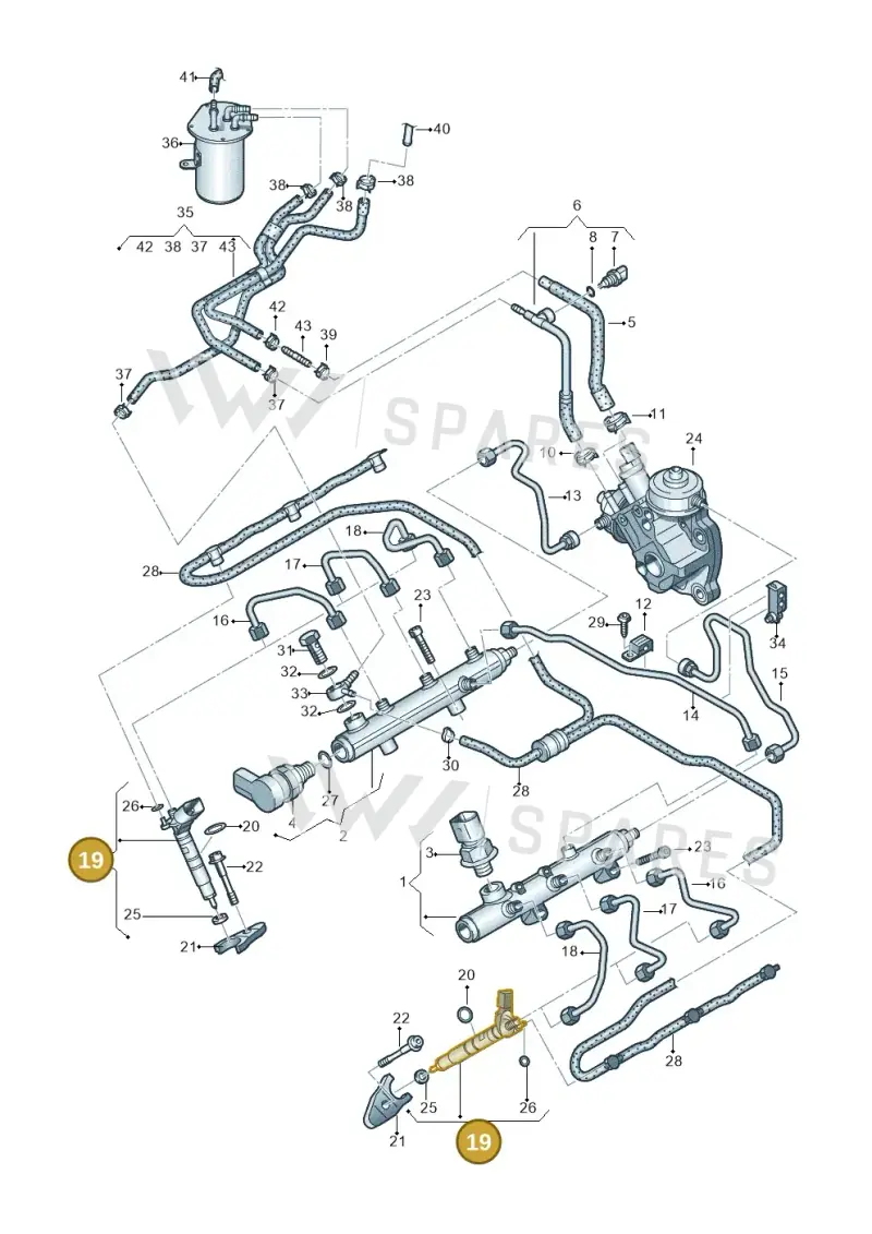 059130277EK — Volkswagen Touareg BlueMotion (2014-2018) diagram 693130700, position 19