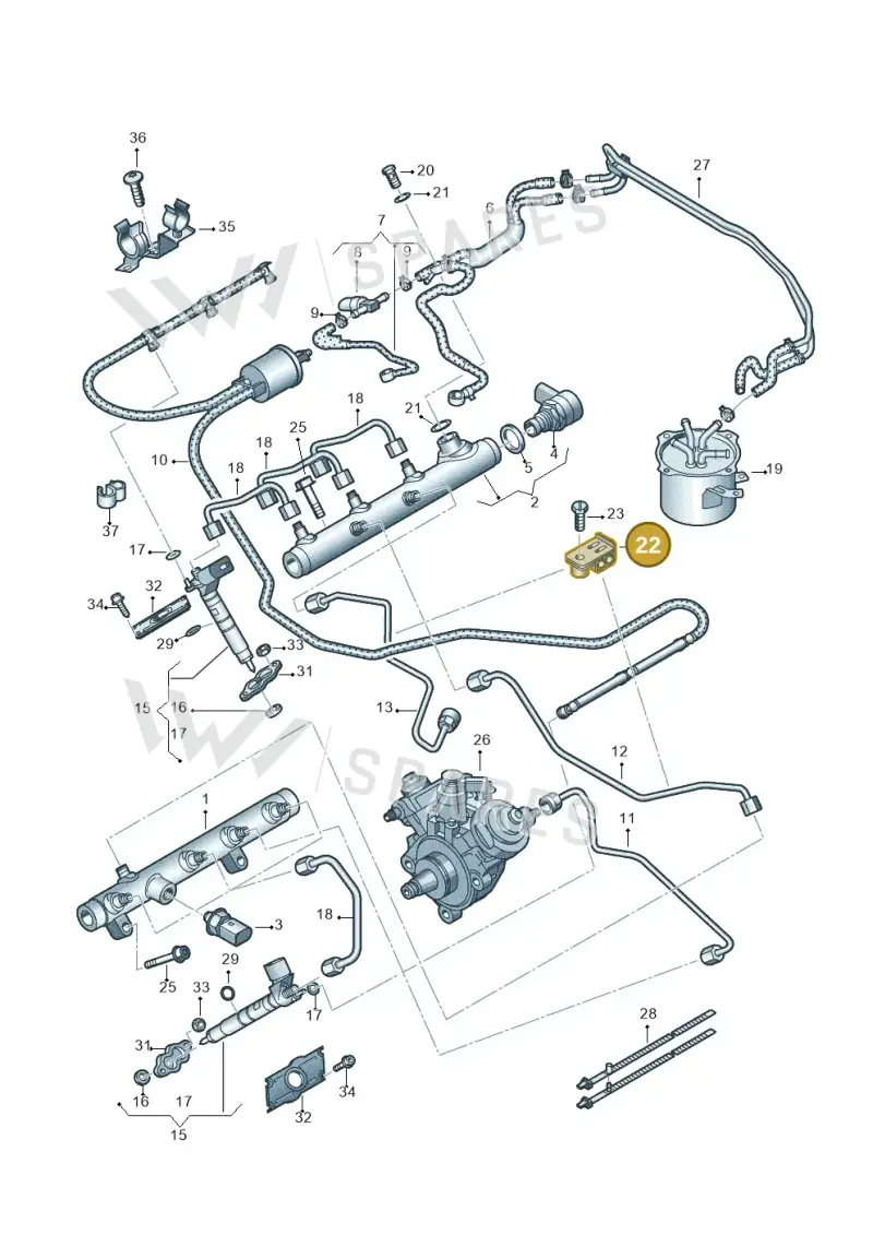 059130401A — Volkswagen Touareg                08> (2007-) diagram 616130800, position 22