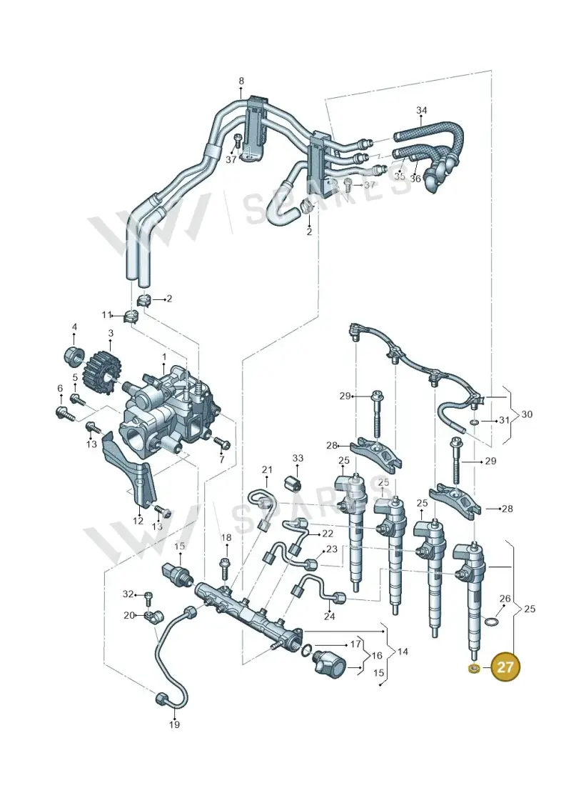 059130519 — Volkswagen Transport. multivan (2019-2024) diagram 7ep130015, position 27