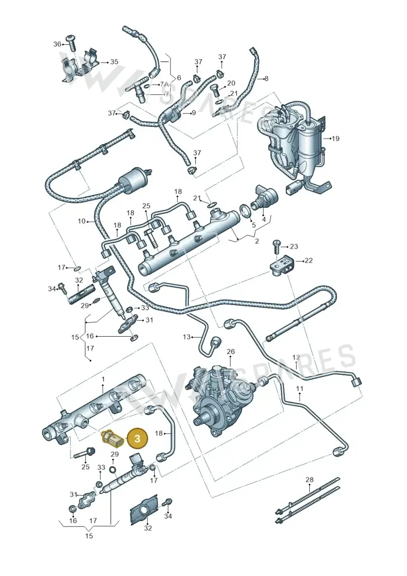 059130758K — Volkswagen Phaeton 4motion (2010-2016) diagram 667130800, position 3