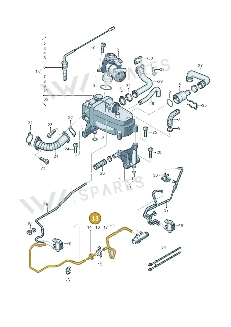 059131051DB — Volkswagen Touareg (2010-2012) diagram 693131600, position 13