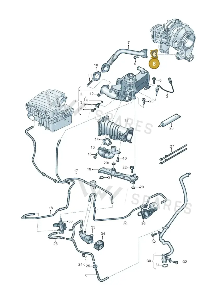 059131357H — Volkswagen Amarok twin cab (2016-2022) diagram 894131700, position 8