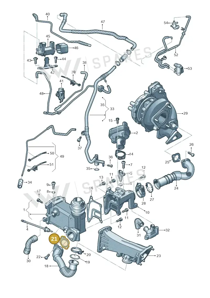 059131358B — Volkswagen Touareg BlueMotion (2014-2018) diagram 693131700, position 21
