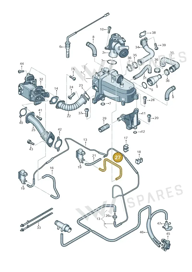 059131492AE — Volkswagen Touareg (2010-2012) diagram 693131670, position 27