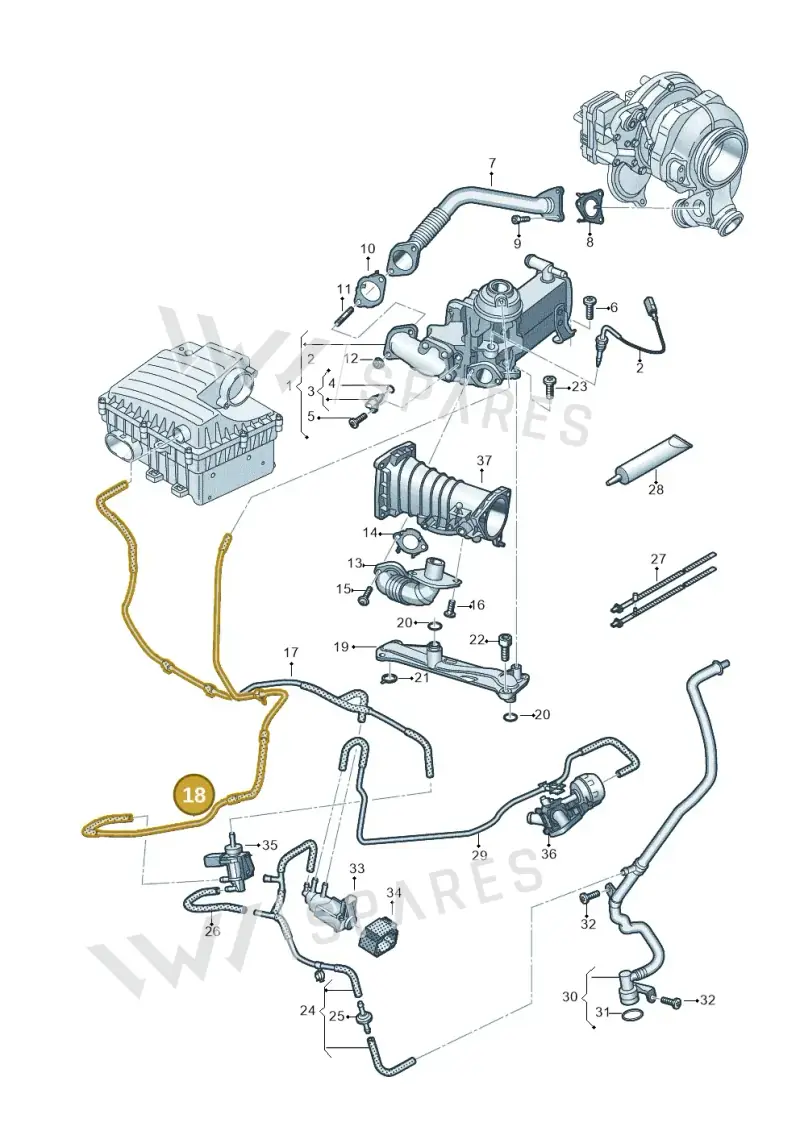 059131493L — Volkswagen Amarok twin cab (2022-) diagram 894131700, position 18