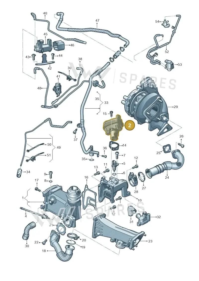 059131503AL — Volkswagen Touareg BlueMotion (2014-2018) diagram 693131700, position 2