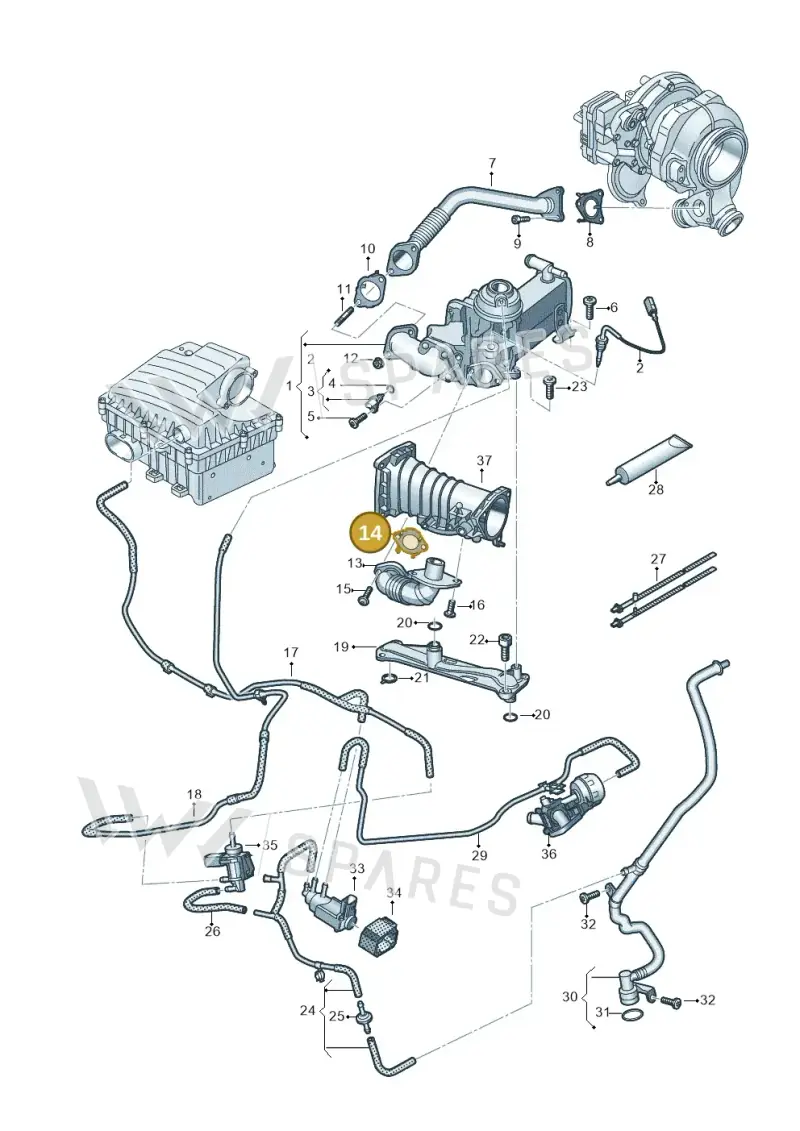 059131599R — Volkswagen Amarok twin cab (2022-) diagram 894131700, position 14