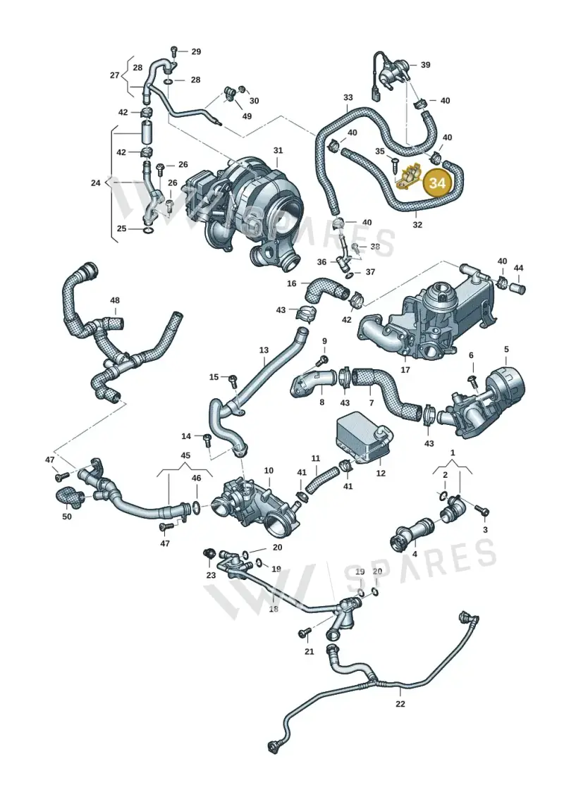 059131694CM — Volkswagen Touareg (2017-2023) diagram 439121375, position 34