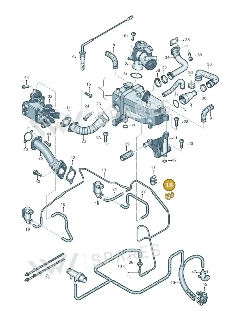 059131694N — Volkswagen Touareg (2010-2012) diagram 693131670, position 18