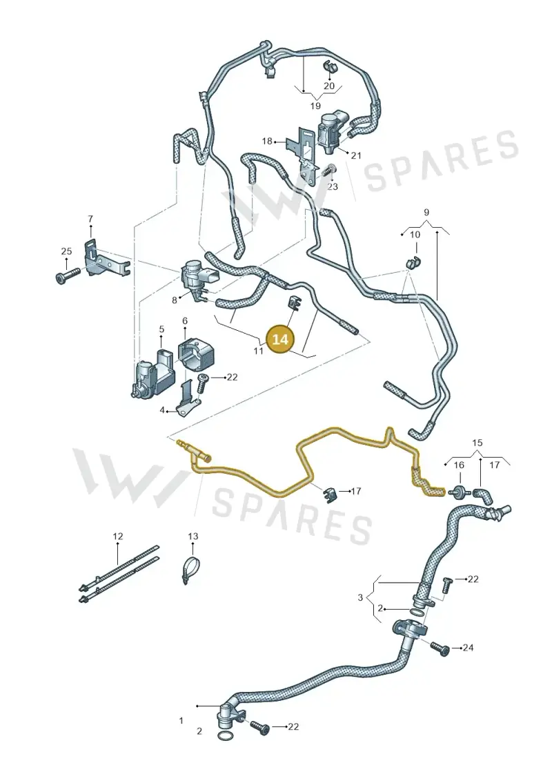 059131694P — Volkswagen Touareg (2017-2023) diagram 439131500, position 14
