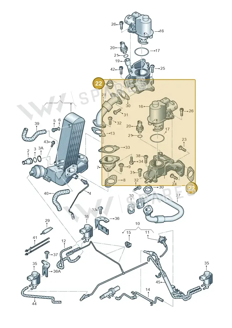 059131797G — Volkswagen Touareg BlueMotion (2014-2018) diagram 693131500, position 22
