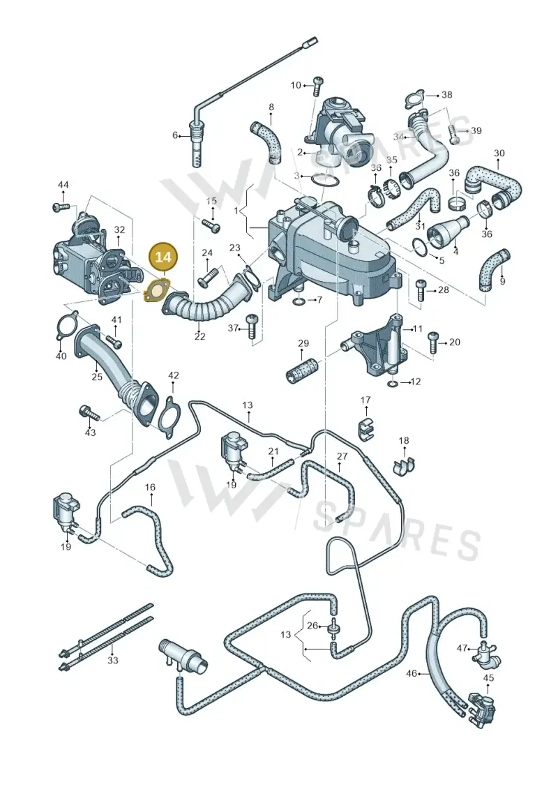059131797H — Volkswagen Touareg (2010-2012) diagram 693131670, position 14