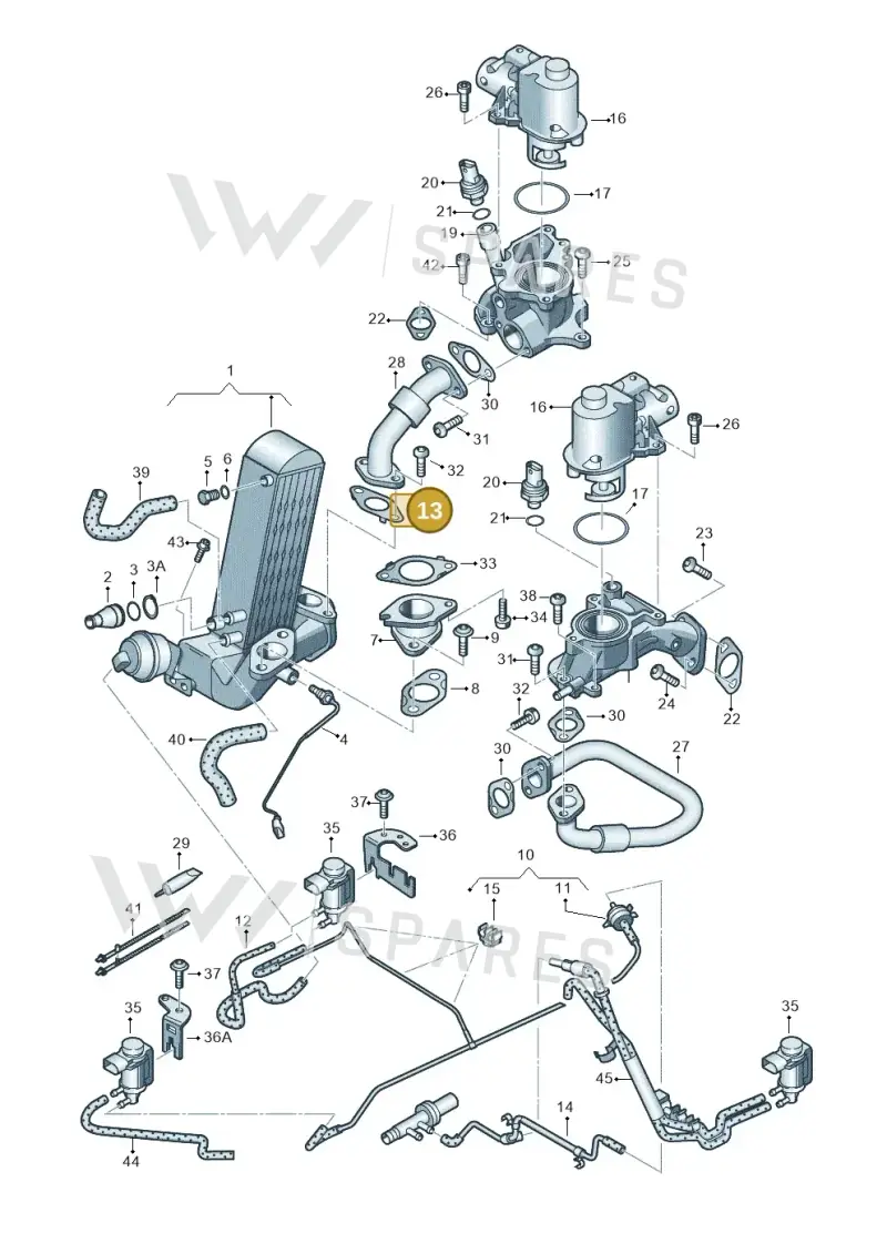 059131797H — Volkswagen Touareg BlueMotion (2014-2018) diagram 693131500, position 13