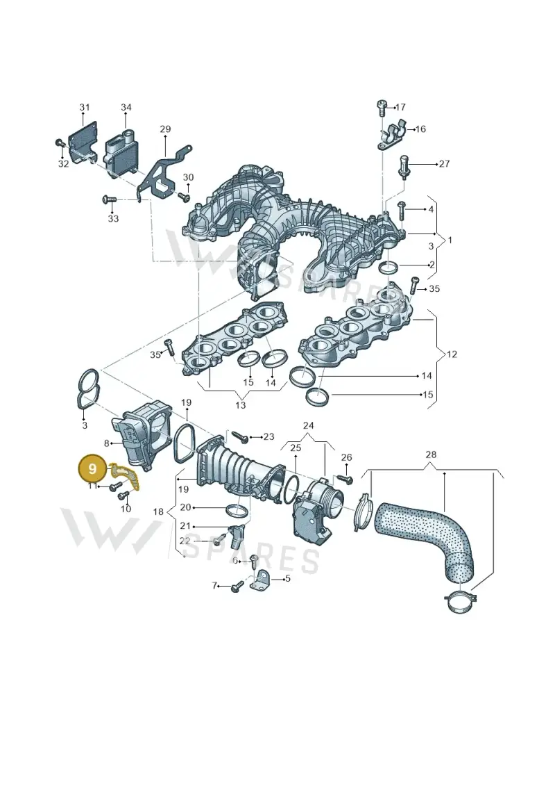 059145160AF — Volkswagen Touareg (2017-2023) diagram 838129650, position 9