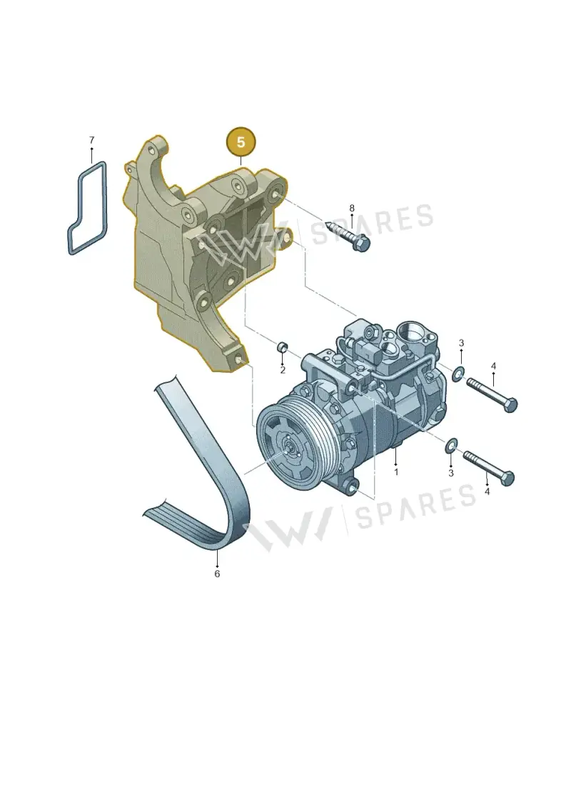 059145167AE — Volkswagen Touareg (2010-2012) diagram 274260250, position 5