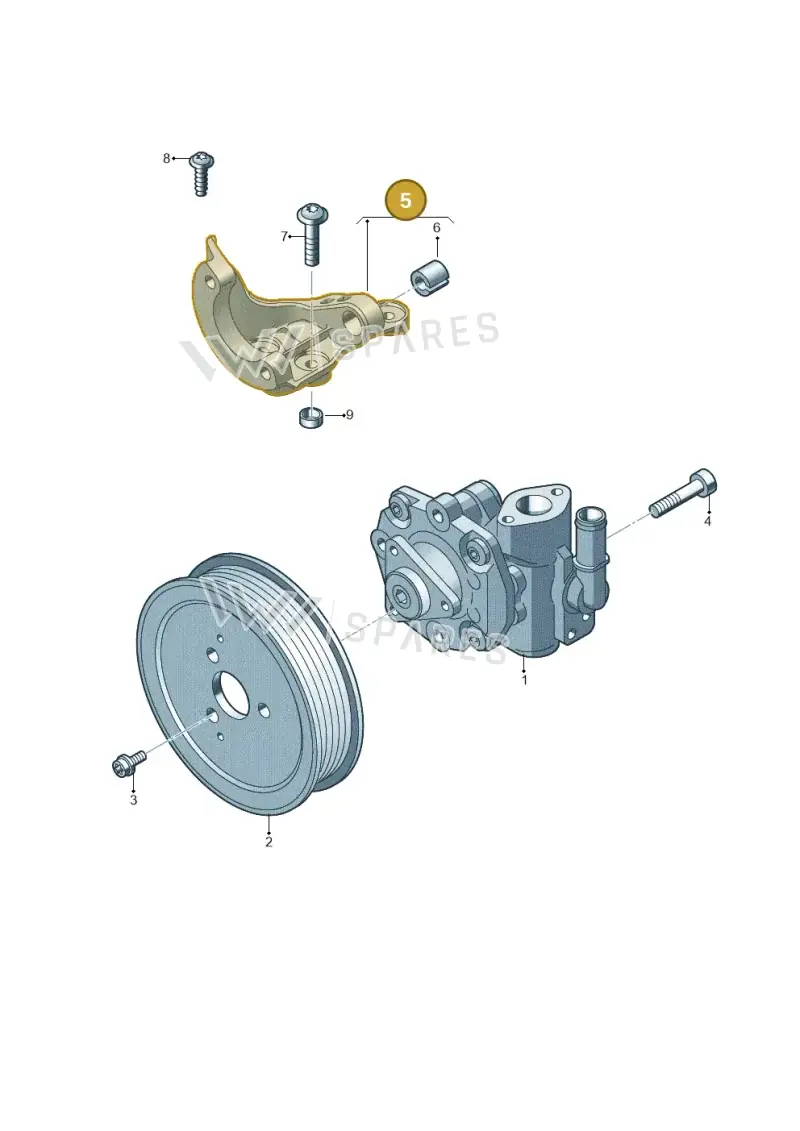 059145167AL — Volkswagen Touareg (2010-2012) diagram 693145310, position 5