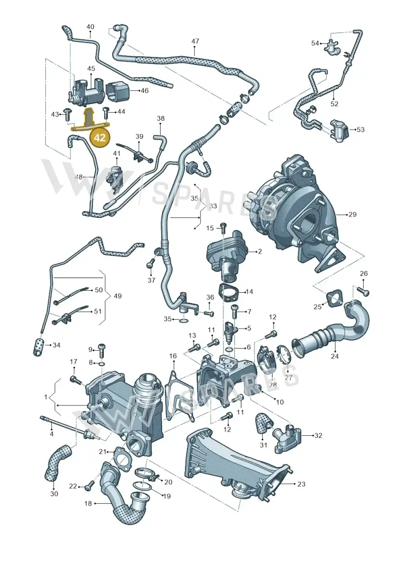 059145245B — Volkswagen Touareg BlueMotion (2014-2018) diagram 693131700, position 42