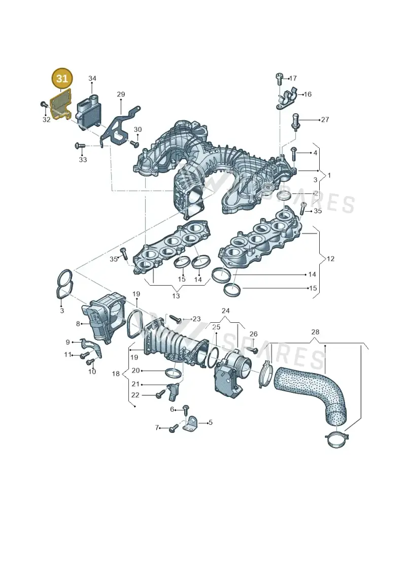 059145787A — Volkswagen Touareg (2017-2023) diagram 838129650, position 31